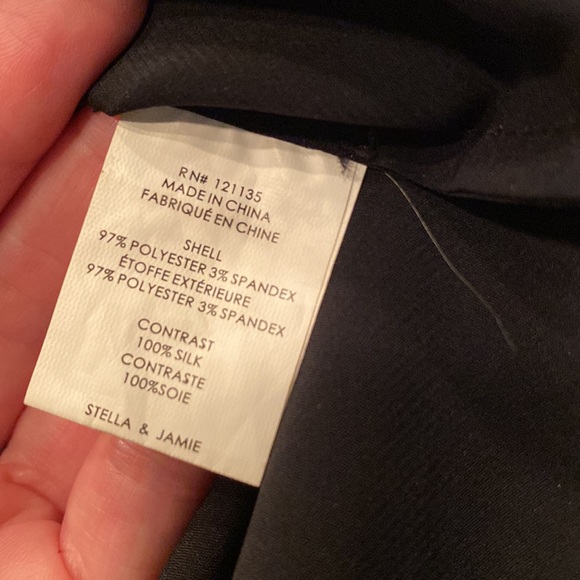 Stella & Jamie Blouse with Sheer Silk Details in Black - Picture 5 of 6